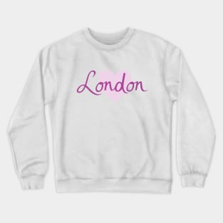 London Script & Heart Crewneck Sweatshirt